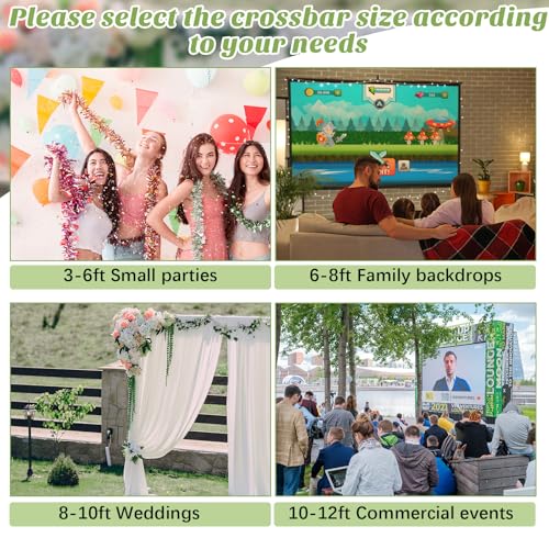 Zonon 1 Pcs 4-10ft Double Layer Adjustable Crossbar and Hangers for Use with Pipe and Drape Kit Pipe and Drape Crossbar for Backdrop Stand, Background Curtain and Wedding Decor - size: 4-10 ft