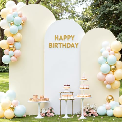 White Beige Arch Cover 6ft Spandex Wedding Arch Backdrop Cover for Baby in Bloom Birthday Party Bridal Shower Balloon Arch Stand Cover Party Photo Arch Covers Stretchy Backdrop Background - color: White Beige, size: 6FT