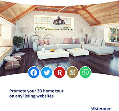 360 Camera 3D Virtual Tour Real Estate Kit - Gear Includes: Tripod, Digital Camera Rotator, Fisheye Cam Lens (Asteroom Phone Case Not Included, Purchased Separately on Amazon)