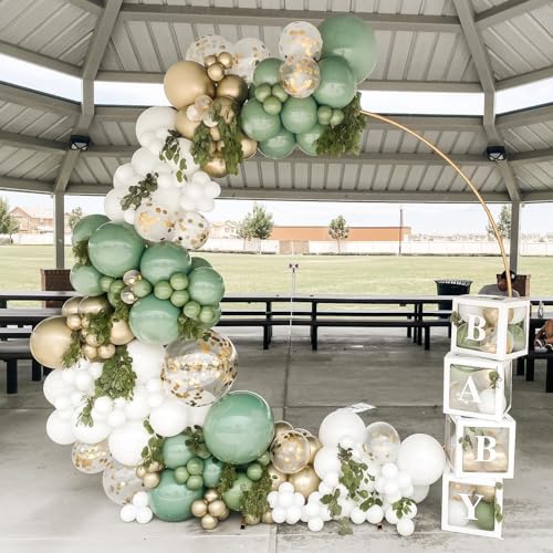 White Double Stuffed Balloons Different Size 115Pcs 5/10/12/18" White Balloon Arch Garland kit for Birthday Baby Shower Bridal Shower Gender Reveal Wedding Theme Party - color: Pure White