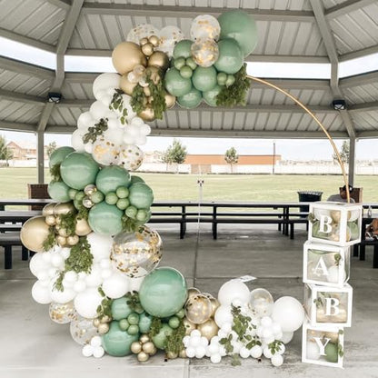 White Double Stuffed Balloons Different Size 115Pcs 5/10/12/18" White Balloon Arch Garland kit for Birthday Baby Shower Bridal Shower Gender Reveal Wedding Theme Party - color: Pure White