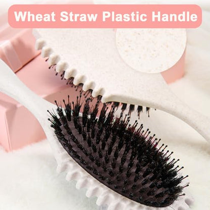 Hair Brush For Fine Hair, Curl Defining Brush For Women Soft Hair Detangler Brush (Beige) - color: Beige