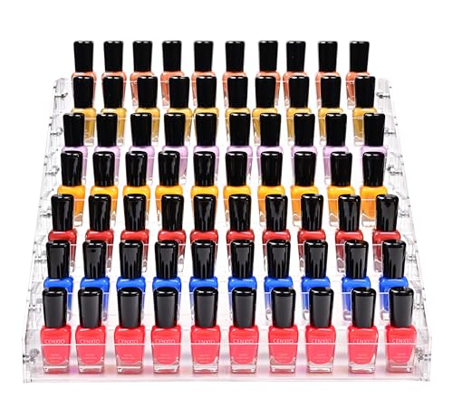 7 Tiers Layers Organizer Rack Stand Holder Large Capacity Acrylic Clear for Nails Polish Essential Oil Lipstick and Sunglasses - style: 7 Layers