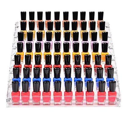 7 Tiers Layers Organizer Rack Stand Holder Large Capacity Acrylic Clear for Nails Polish Essential Oil Lipstick and Sunglasses - style: 7 Layers