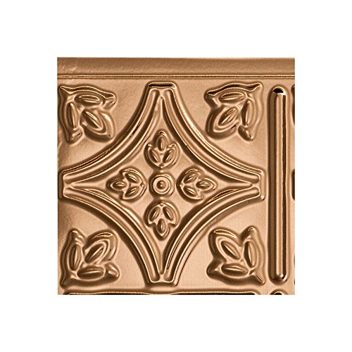 FASÄDE Traditional Style/Pattern 1 Decorative Vinyl Backsplash Panel in Polished Copper (6X6 Inch Sample) - color: Polished Copper, size: 6X6 Inch Sample