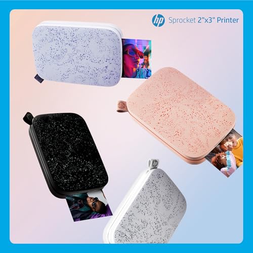 HP Sprocket 2x3 Instant Smartphone Photo Printer - Portable Color Wireless Mobile Printer - Zink Sticky-Back Photos - Print from Compatible iOS & Android Devices with Bluetooth w/Fun App - Purple - color: Purple, style: Printer