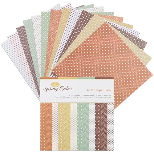 12 Sheets Scrapbook Paper Pads, 12 Designs 6"x6" Single Sides Patterned CardStock Papers, 160gsm Decorative Background Craft Paper, Scrapbooking Pad for Card Making DIY Projects(Hearts) - color: Hearts