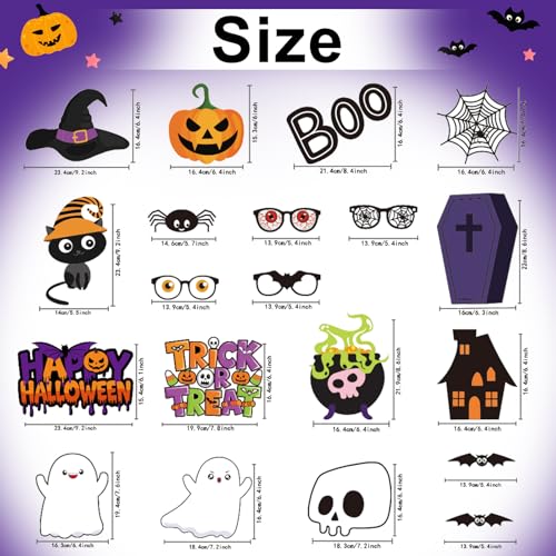 Halloween Photo Booth Props for Party Decorations Kit Photo Backdrop 7x5ft Happy Halloween Backdrops Kids Photoshoot Banner Scene Setter