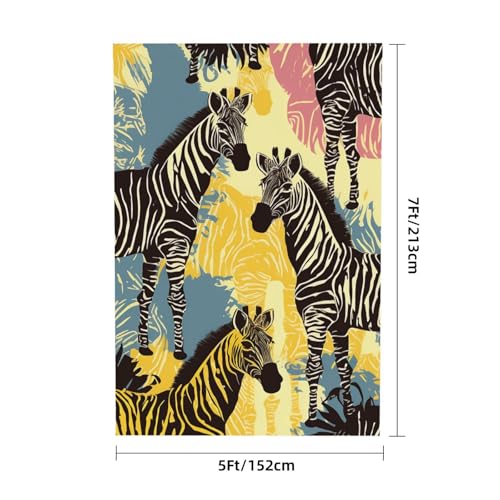 Giraffe and Zebra Backdrop Background for Photography 5x7ft Photobooth Professional Photo Backdrop Curtains Video Photography Studio Photo Backgrounds Banner Booth Background Screen Parties - color: Giraffe And Zebra