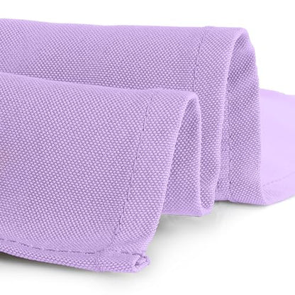 Gee Di Moda Cloth Napkins - 17 x 17 Inch Lavender Dinner Napkins - Set of 12 Soft & Absorbent Washable Fabric Cloth Table Napkins with Hemmed Edges for Hotel Restaurant, Holiday Parties & Wedding - color: Lavender