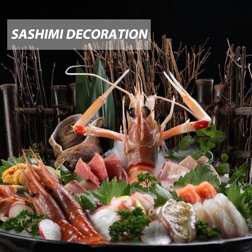 Fence Sushi Plate Decor 3pcs Handmade Woven Japanese Sashimi Decoration 11x23cm for Sushi Presentation and Food Photography