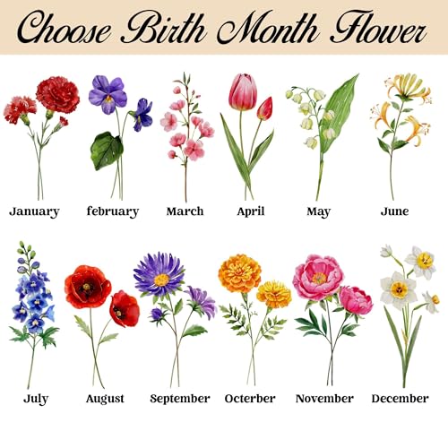 Custom Mum's Garden Night Light, Personalized Birth Month Flower with Kids Names Night Light, Mom's Garden LED Lamp, Mothers Day Gifts, Grandma Gift, Mom Gift - color: Style 9