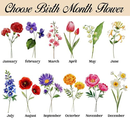 Custom Mum's Garden Night Light, Personalized Birth Month Flower with Kids Names Night Light, Mom's Garden LED Lamp, Mothers Day Gifts, Grandma Gift, Mom Gift - color: Style 9