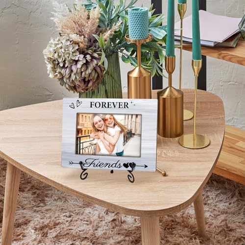 Forever Friends Picture Frame,Women Friend Bestie, 4 x 6 Picture Frame with Stand for Tabletop Display.(Light Purple) - color: Frame18