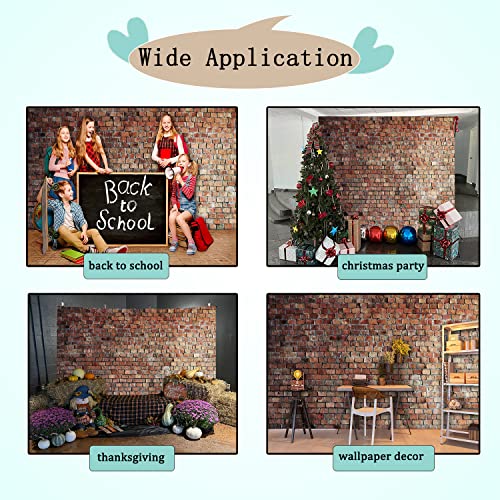 Red Brick Wall Backdrops for Photography Brick Photo Backdrop 10x6.5ft Vinyl Newborn Baby Adults Portrait Wallpaper Video Conference BackgroundBirthday Party Baby Shower Studio Props - size: 10x6.5ft