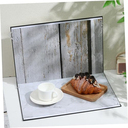 SEWACC 15pcs Photography Backdrop Board Kit with Marble Cement Wood Patterns for Food and Jewelry Flat Lay Shoots, Portable Photo Backgrounds for Product Photography and Content Creators