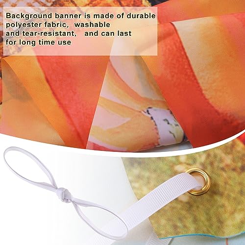 Buryeah Thanksgiving Photography Backdrop Scarecrow Pumpkin Photo Halloween Background Fall Backdrops for Photography Autumn Party Photo Props with Head Cutout Banner with 10 Meter Rope 73 x 47''