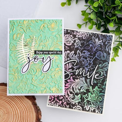 Briartw 3D Embossing Folder for Card Making Adding Textured Detail to Paper Crafting 6.3x4.5inch Clear Texture Plate Perfect for Heavyweight Cardstock (≥250gsm/92lb),Flowers Texture Template - color: Flowers