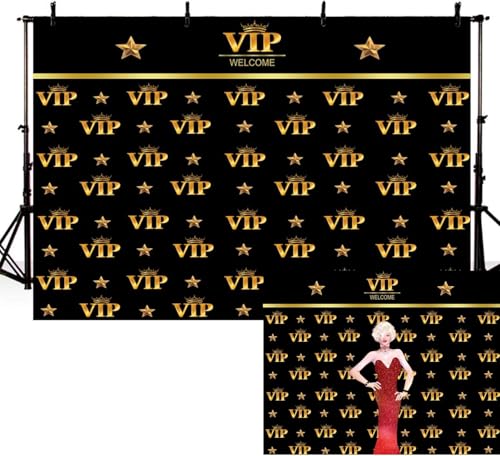 9x6FT VIP Photography Backdrop Red Carpet Event Backdrop for Star Catwalks Stage Photography Background Cine Film Show Booth Celebrity Activity Portrait Party Banner Wallpaper - size: 9x6ft