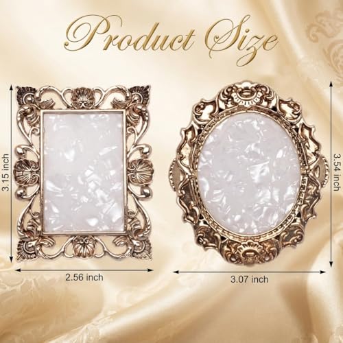 2 Pcs Nail Art Palette Nail Mixing Palette Polish Color Mixing Plate Golden Edge Nail Holder Display Board Cosmetic Mixing Tools (Gold) - color: Glod/Two Pieces