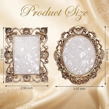 2 Pcs Nail Art Palette Nail Mixing Palette Polish Color Mixing Plate Golden Edge Nail Holder Display Board Cosmetic Mixing Tools (Gold) - color: Glod/Two Pieces