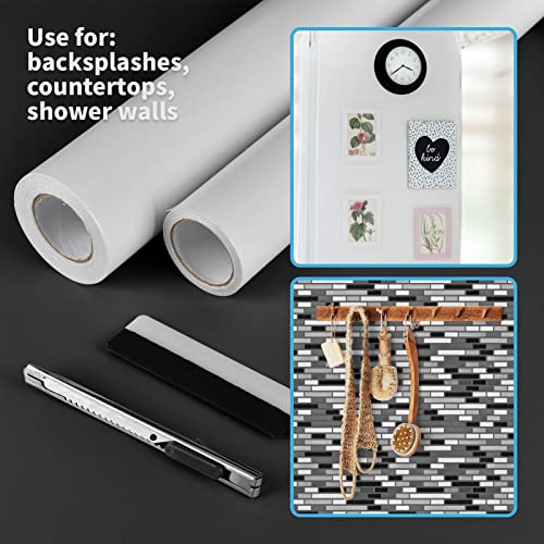 Art3d Adhesive Tile Setting Mat, Double-Sided Tape Sheet for Crafts, Arts, DIY Projects, 12in. X 360in. Damage-Free, Residue-Free - size: 12in. X 360in.
