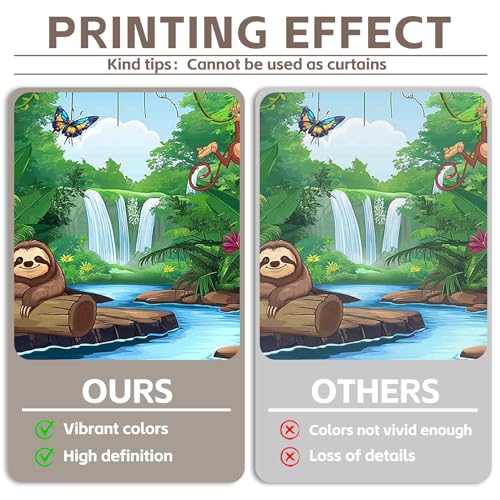8x6ft Fabric Jungle Forest Backdrop Tropical Rainforest Safari Animal Background Adventure Party Decorations Kids Summer Event Photo Banner Props - size: 8'x6'