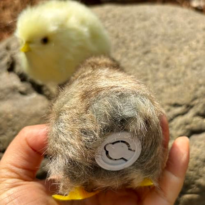 2 x Realistic Fluffy Baby Chickies Decor Set - Lifelike Spring Chickens & Fuzzball Easter Tabletop Decorations, Farmhouse Photo Props, Basket Fillers, Home Ornaments