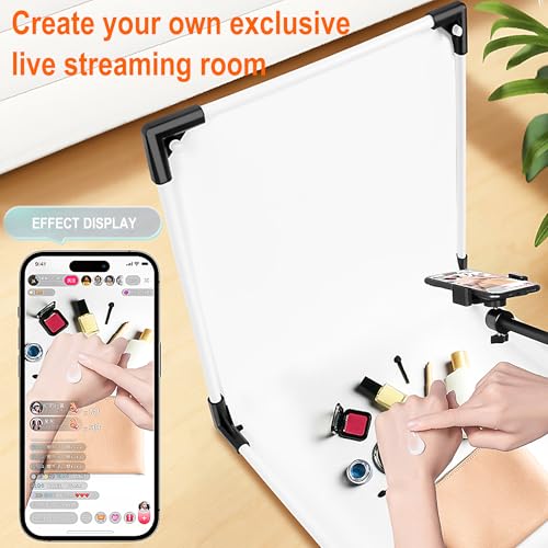 Photo Backdrop Stand 2x4ft L-Shaped,Portable Product Photography Background with 5 Color Backdrops for Small Studio, E-Commerce Product Shooting, Jewelry & Craft Photography