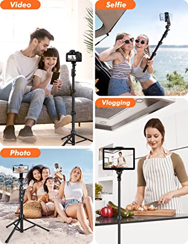 Nineigh 71" Tripod for iPhone, Phone Tripod Selfie Stick with Remote, Cell Phone Tripods & Tall Travel Tripods for Recording Video Selfies Photo, Compatible with iPhone 17 16 15 14 Pro Max 13 Android - size: 71 Inch