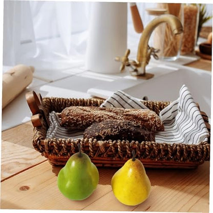 TOYANDONA Artificial Pears Simulation Fruit Model Set, 4pcs Lifelike Decorative Pears for Photography Props, Shop Window Display, Home Kitchen Party Ornament