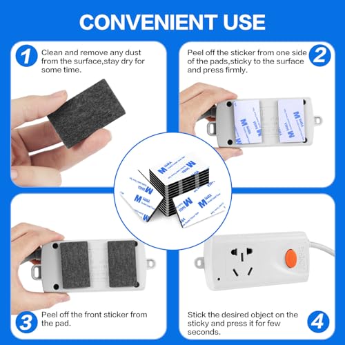 Double Sided Adhesive Pads,Heavy Duty Mounting Tape,48Pcs 3mm Thickness Pre-Cut Foam Tape,Super-Sticky Black Strong Pads Rectangle Shape Waterproof for Walls Picture, Car, Home, Office - color: Black