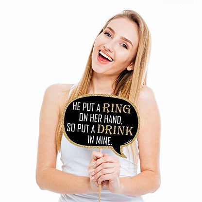 Big Dot of Happiness Funny Nola Bride Squad - New Orleans Bachelorette Party Photo Booth Props Kit - 10 Piece - color: Nola