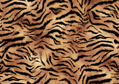 BELECO 10x8ft Fabric Tiger Print Backdrop for Photography Tiger Texture Fur Background Animal Print Backdrop for Birthday Party Decorations Banner Tiger Pattern Backdrop Photo Studio Props Wallpaper - size: 10x8FT