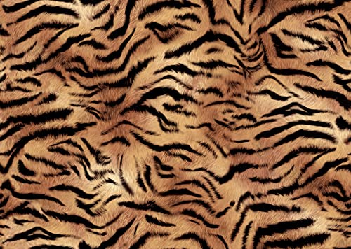 BELECO 7x5ft Fabric Tiger Print Backdrop for Photography Tiger Texture Fur Background Animal Print Backdrop for Birthday Party Decorations Banner Tiger Pattern Backdrop Photo Studio Props Wallpaper - size: 7x5FT