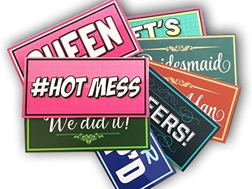 KING PROPS Best Photo Booth Props, Durable Business Pack Signs Photo Booth Perfect Wedding, Christmas, Birthday Reunions, Multicolor Waterproof Fun Signs Unique Photo Booth 64 Count Double Sided