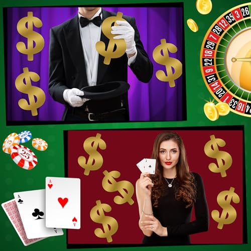 8 Pcs Dollar Themed Party Decorations 13. 4'' Glitter Dollar Birthday Decor Money Investment Bachelorette Foil Cutout for Us Dollar Sign Money Party Casino Night Supplies