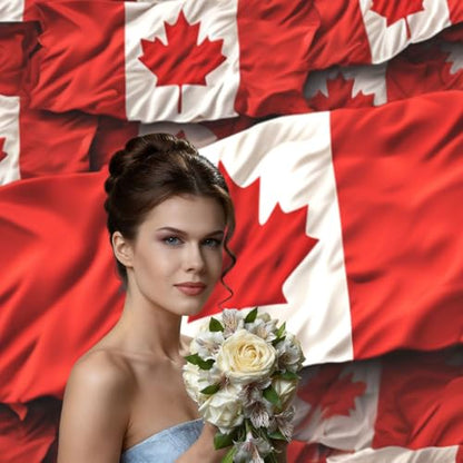 Canadian Flag Backdrop Background for Photography 5x7ft Photobooth Professional Photo Backdrop Curtains Video Photography Studio Photo Backgrounds Banner Booth Background Screen Parties - color: Canadian Flag