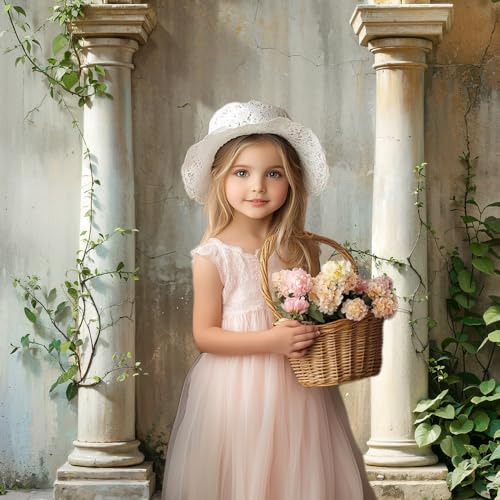 Kate Spring Plants Backdrop for Photography Vintage Arch Wall Background Photo Fabric Studio Props 8x8ft - size: 8x8ft