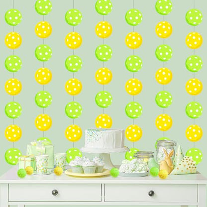 Xinnun Pickle Sport Party Decorations Funny Pickle Garlands Banners Green Banner Cutouts Ribbon Streamers for Sport Theme Party Baby Shower Birthday Decorations Supplies - style: Pickleball