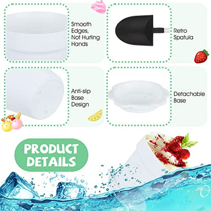 Honeydak 25 Pack Flowerpot Dessert Cup Plastic Cake Cups with Lid Shovel Spoon Mini Flower Pot Dessert Cups Ice Cream Yogurt Cupcake Holder Containers for Birthday Party Supplies DIY Baking(White) - color: White