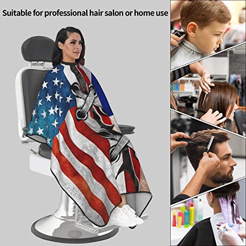 Puerto Rico Barber Cape With Adjustable Closure, Hairdressing Haircut Apron Barber Cover Gown For Hairdresser Styling Home - color: Puerto Rico American Flag