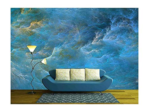 wall26 - Abstract Shapes Made of Fractal Textures. - Removable Wall Mural | Self-Adhesive Large Wallpaper - 66x96 inches - color: Artwork - 16, size: 66"x96"