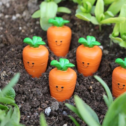 Smiling Carrot Shaped Statue Plant Stake for Elegant Easter and Seasonal Home Decorations Garden Styling Photo Props Outdoor Decorative Statues