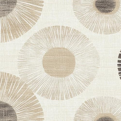 HOMETITUTE Wallpaper Peel and Stick Neutral Beige Geometric Circle Burst Contact Paper Wall Paper Stick 17.7" x 118.1" Self Adhesive Removable Vinyl Wall Covering Bedroom Kitchen Bathroom Home Decor - color: Beige Geometric Circle