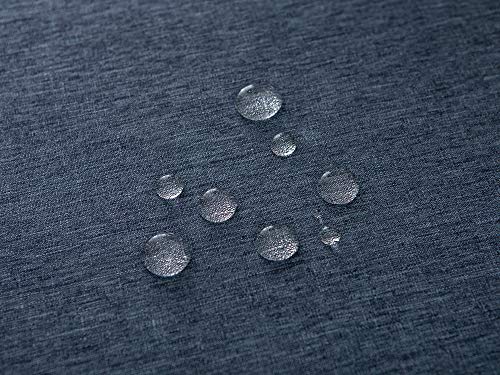 EHouseHome Faux Linen Tablecloth with Lace Trim - Waterproof/Spill Proof/Stain Resistant/Wrinkle Free/Oil Proof - for Banquet, Parties, Dinner,Wedding,Holiday,Denim Blue Rectangle 60x120Inch - color: Denim Blue, size: 120" x 60" (Rectangular)