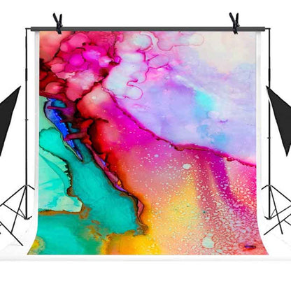 Colorful Watercolor Painting Backdrop Art Paint Photo Backdrop Vinyl 10x10ft Pink Green Purple Marble Texure Photography Backdrop Paint Event Party Backdrop Photo Studio Props BJLSPH1713 - size: 10x10ft