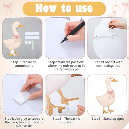 4 Pcs Large One Silly Goose Baby Shower Decoration for Girl Silly Goose Cardboard Cutouts Backdrop Party Decorations for Photo Booth Props Lawn Yard Signs Party Supplies - style: Silly Goose