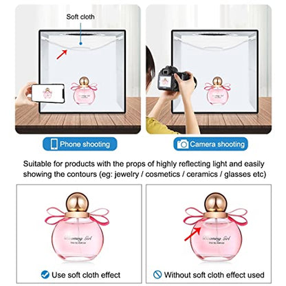 Lightbox, PULUZ 11.8"/30cm Photo Studio Light Box, Portable Picture Box Adjustable Brightness, Folding Professional Light Box Photography with Led Lights and 6 Colors Backdrops for Product Photography - color: 11.8x11.8x11.8in
