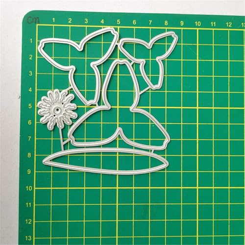 Scrapbooking Die-Cuts for Card Making, Christmas Metal Cutting Dies, Paper Craft Punch Template, Background Embossing Stencils, DIY Album Décor (Flower C) - color: Flower C